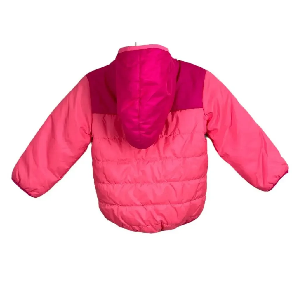 CHAMPION Hot Pink & Yellow Winter Puffer Jacket Sz 18M